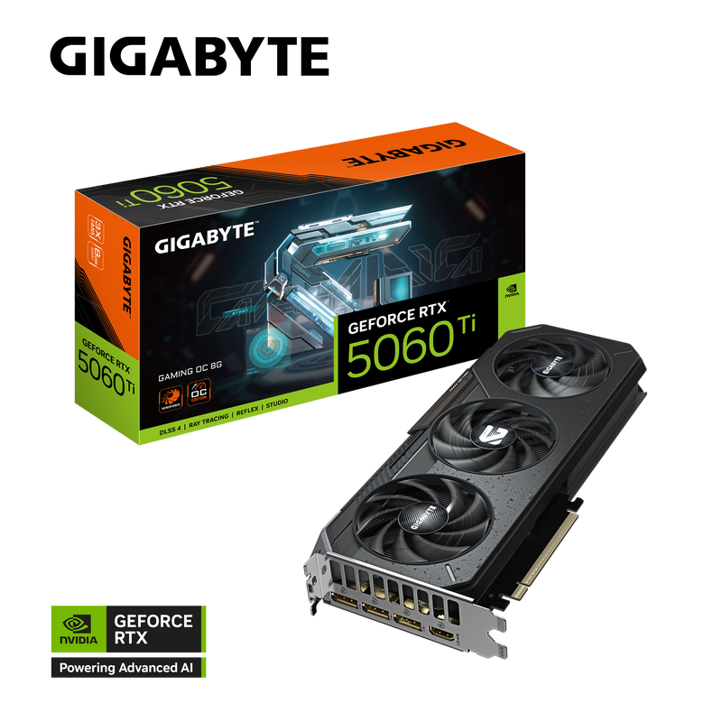 GIGABYTE GeForce RTX 5060 Ti GAMING OC 8GB GDDR7 (GV-N506TGAMING OC-8GD)