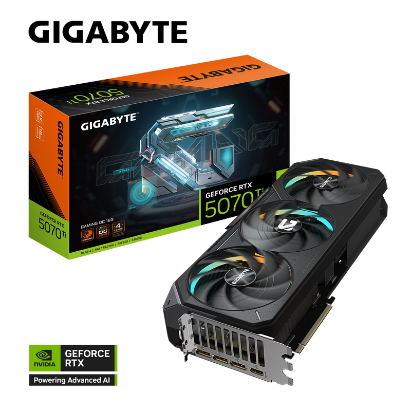 GIGABYTE GeForce RTX 5070 Ti GAMING OC 16GB GDDR7 GV-N507TGAMING OC-16GD