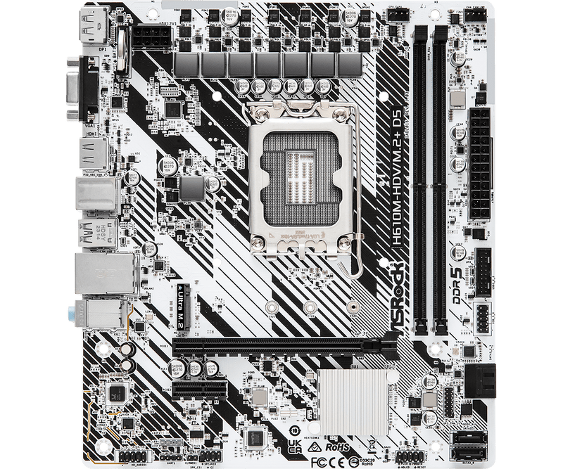 ASRock H610M-HDV/M.2+ D5 DDR5,LGA 1700 mATX Motherboard