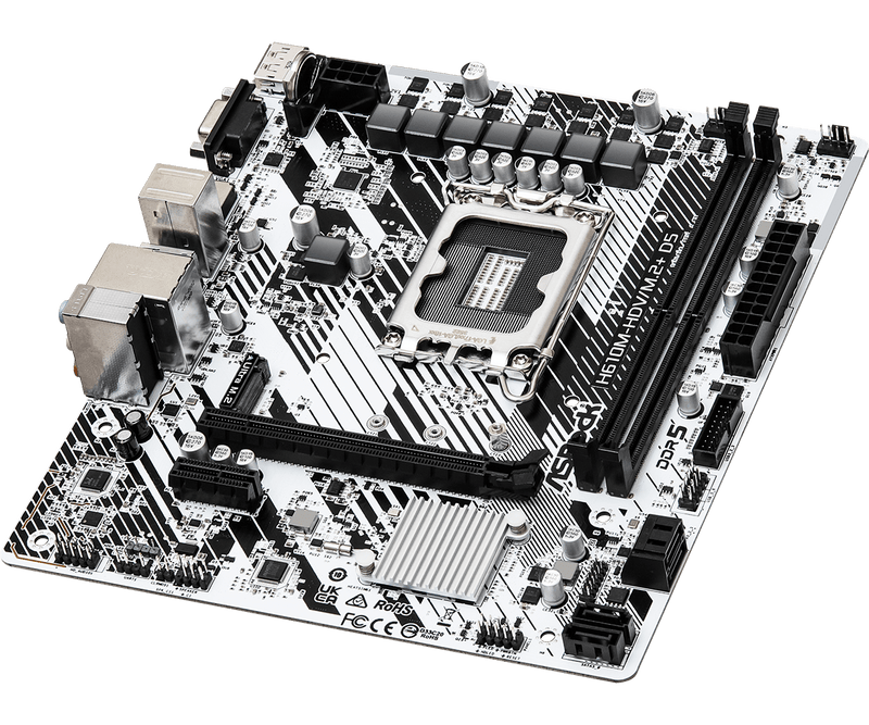 ASRock H610M-HDV/M.2+ D5 DDR5,LGA 1700 mATX Motherboard 