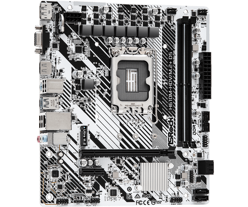 ASRock H610M-HDV/M.2+ D5 DDR5,LGA 1700 mATX Motherboard