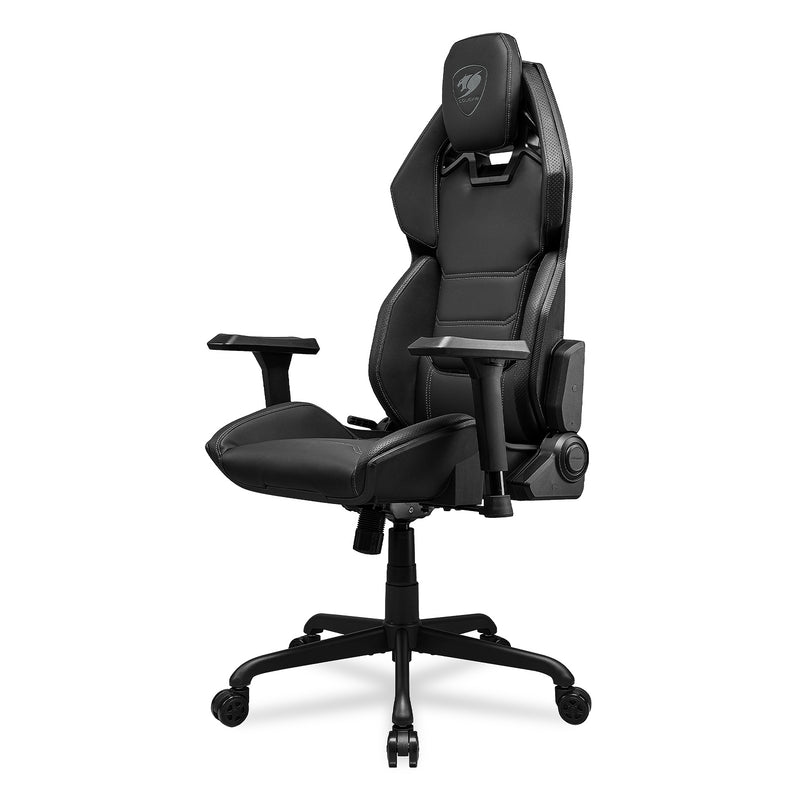 Cougar Hotrod Black 賽車風格玻璃纖維強化塑料外殼電競椅(黑色) (代理直送)