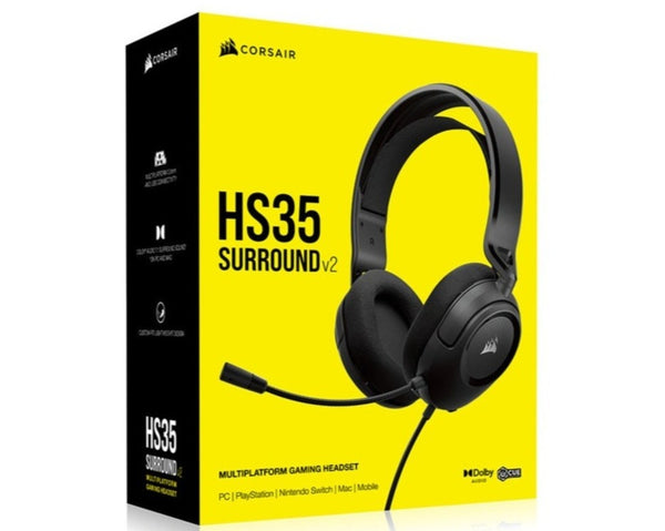 [New Year Offer] CORSAIR HS35 SURROUND v2 Multiplatform Gaming Headset - Carbon CA-9011386-NA