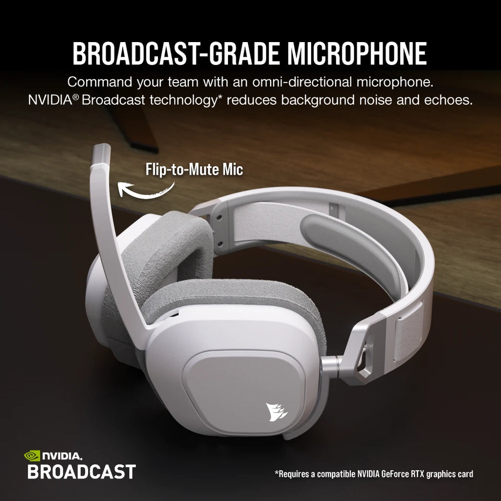 CORSAIR HS80 MAX Wireless Gaming Headset - White CA-9011296-AP