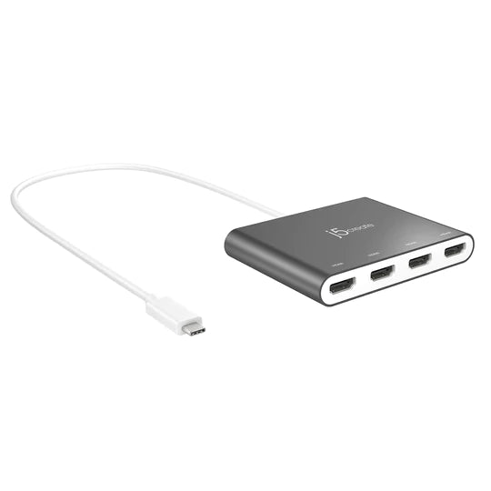 j5create USB-C to 4-Port HDMI multi-screen external graphics card [Supports M1/M2 Macbook Air] - UH-JCA366 
