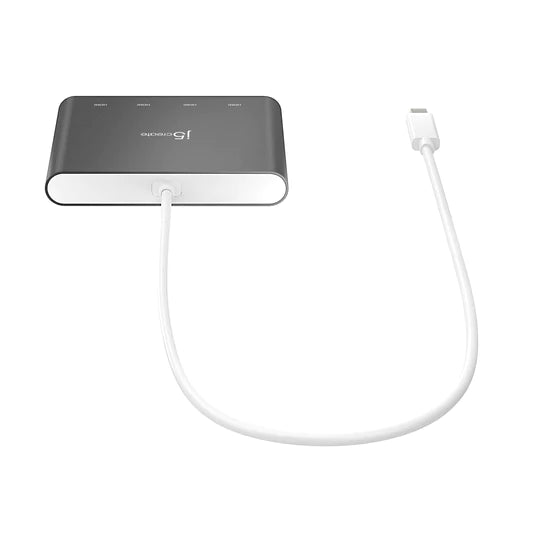 j5create USB-C to 4-Port HDMI multi-screen external graphics card [Supports M1/M2 Macbook Air] - UH-JCA366 