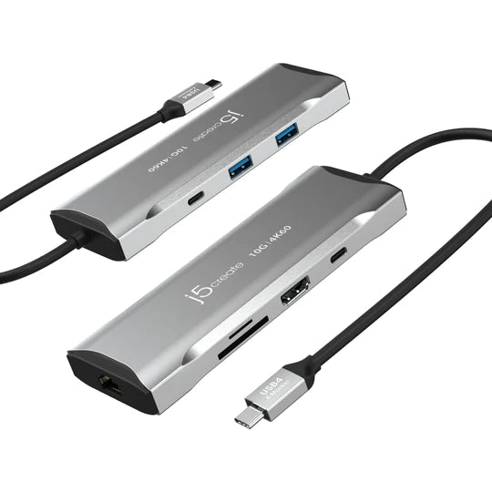j5create USB-C真4K60 / Gen2 高速多功能集線器 - UH-JCD393