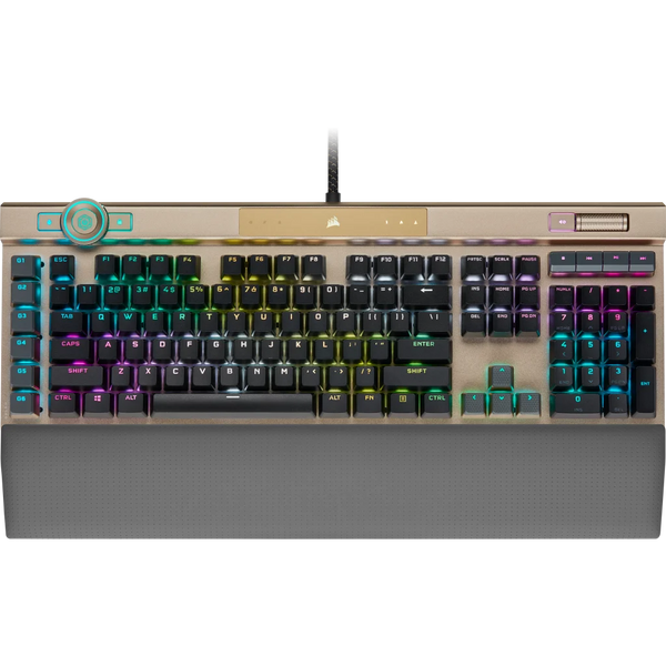 [Special Price] Corsair K100 RGB Optical-Mechanical Gaming Keyboard - Midnight Gold CH-912A21A-NA