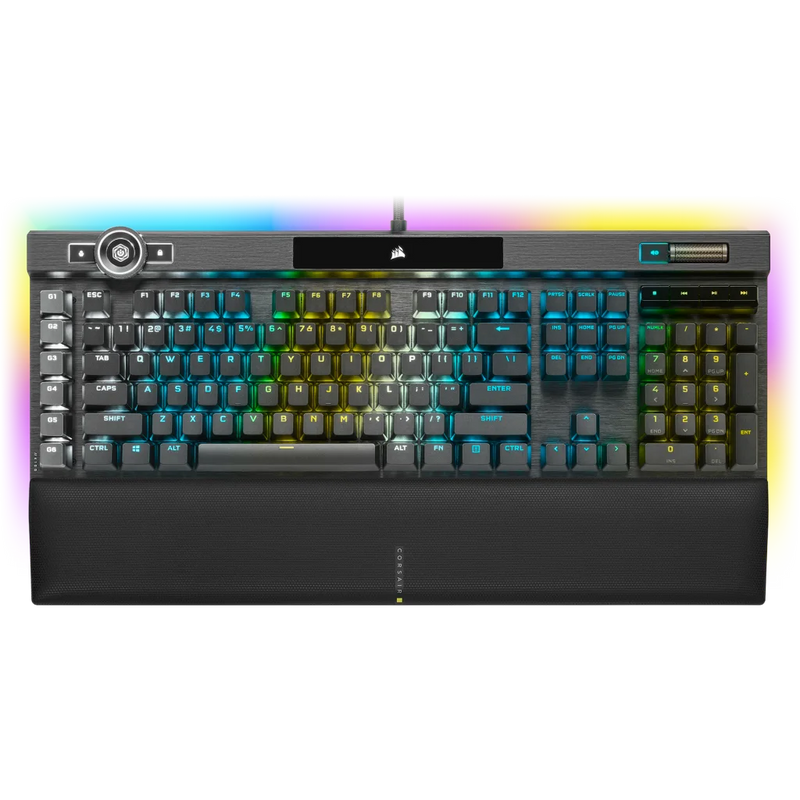 Corsair K100 RGB Optical-Mechanical Gaming Keyboard — CORSAIR OPX Switch — Black CH-912A01A-NA 