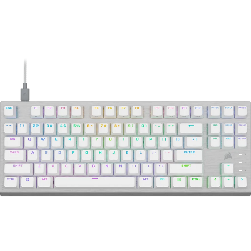 Corsair K60 PRO TKL RGB Tenkeyless Optical-Mechanical Gaming Keyboard — CORSAIR OPX Switch White 白色 CH-911D11A-NA