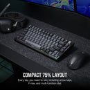 CORSAIR K65 PLUS WIRELESS TACTILE 75% RGB Gray (灰色) 機械遊戲鍵盤 - CH-91D401L-NA