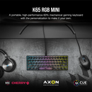 Corsair K65 RGB MINI 60% Mechanical Gaming Keyboard - CHERRY MX SPEED - Black CH-9194014-NA