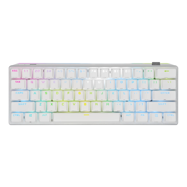 【CORSAIR 5月份電競產品優惠】Corsair K70 PRO MINI WIRELESS 60% Mechanical CHERRY MX Speed Switch Keyboard with RGB Backlighting - White CH-9189114-NA