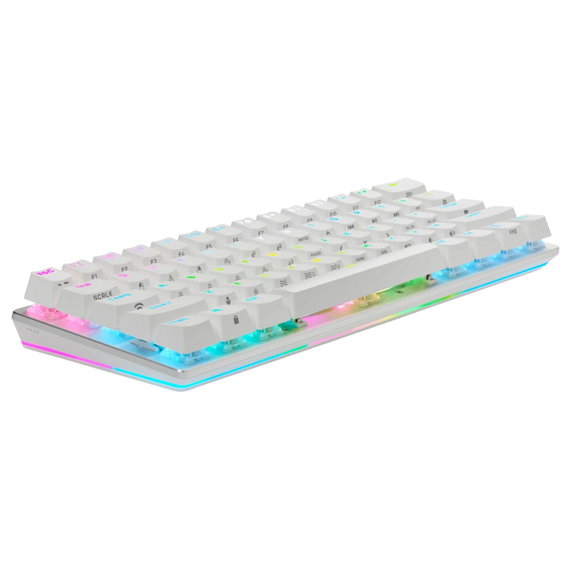 【CORSAIR 5月份電競產品優惠】Corsair K70 PRO MINI WIRELESS 60% Mechanical CHERRY MX Red Switch Keyboard with RGB Backlighting - White CH-9189110-NA