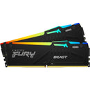 Kingston 128GB Kit (2x64GB) KF556C36BBEAK2-128 FURY Beast RGB DDR5 5600MHz Memory (AMD EXPO & Intel XMP 3.0)