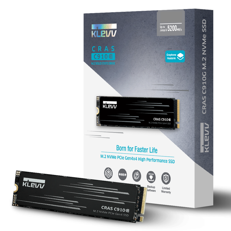 KLEVV 500GB CRAS C910G K500GM2SP0-10G M.2 2280 PCIe Gen4 x4 SSD