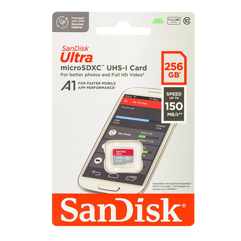 Lot de 2 Sandisk ultra 256 Go Carte Mémoire Micro SD SDXC MicroSDXC Lot de 2 Sandisk ultra 256 Go Carte Mémoire Micro SD SDXC MicroSDXC