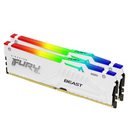 Kingston 64GB Kit (2x32GB) KF560C30BWEAK2-64 CL30 FURY Beast RGB White 白色 DDR5 6000MHz Memory (AMD EXPO & Intel XMP 3.0)