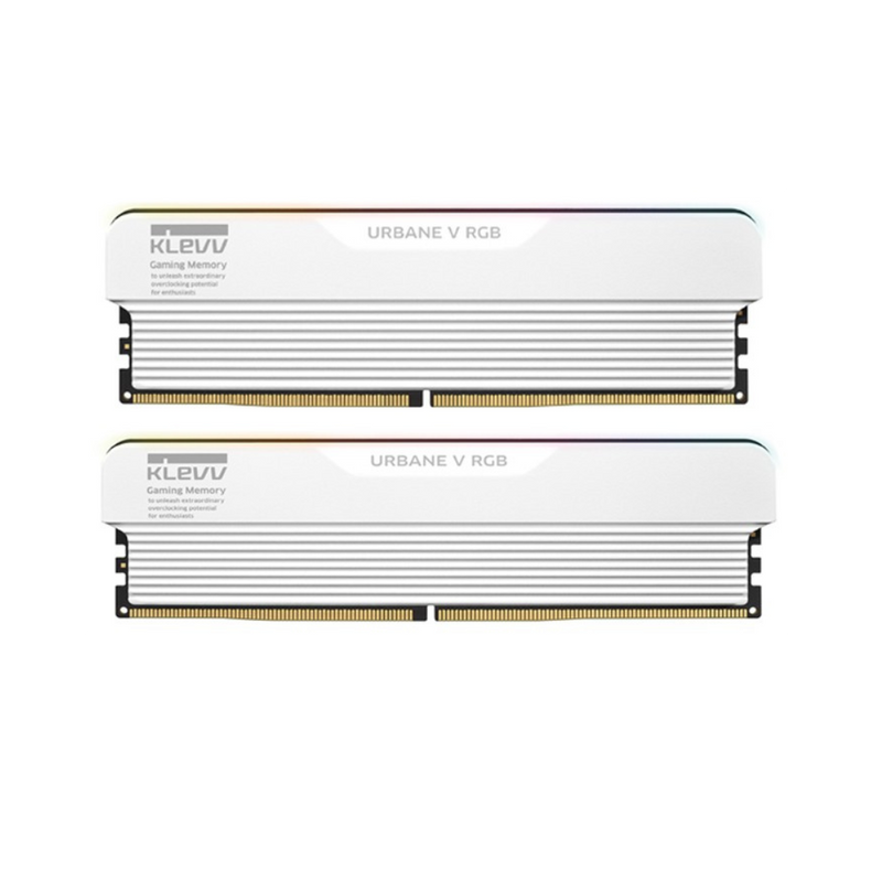 KLEVV Urbane V RGB DDR5 32GB (2x16GB) 6000MHz CL30 1.35V Gaming Desktop Memory SK Hynix Chip XMP 3.0 / AMD Expo Ready - White KD5AGUA80-60A300M