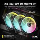 Corsair iCUE LINK LX120 RGB Starter Kit Black 120mm PWM PC Case Triple Pack (3件裝) (CO-9051026-WW)