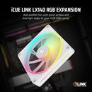Corsair iCUE LINK LX140 RGB Expansion White 140mm PWM PC Case Fan (CO-9051031-WW)
