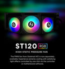 LIAN LI Galahad AIO ST120 RGB PWM 3 x Fan Kit with RGB Controller 12cm Case Fan ST120-3B