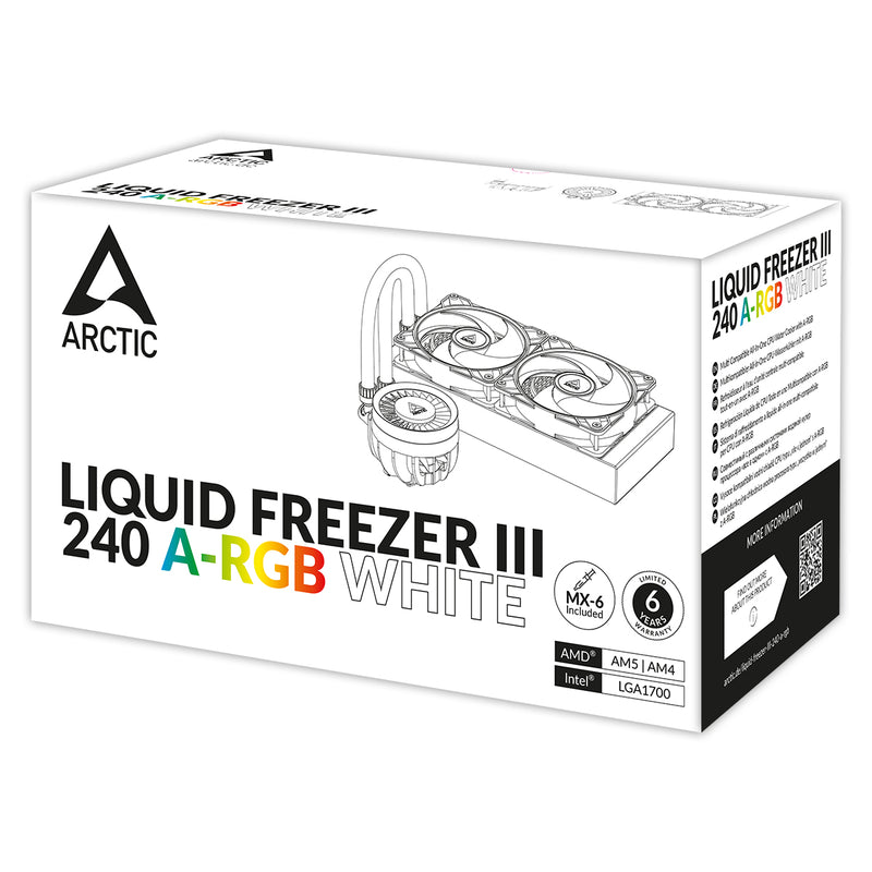 [最新產品] ARCTIC Liquid Freezer III 240 白色 ARGB Liquid CPU Cooler