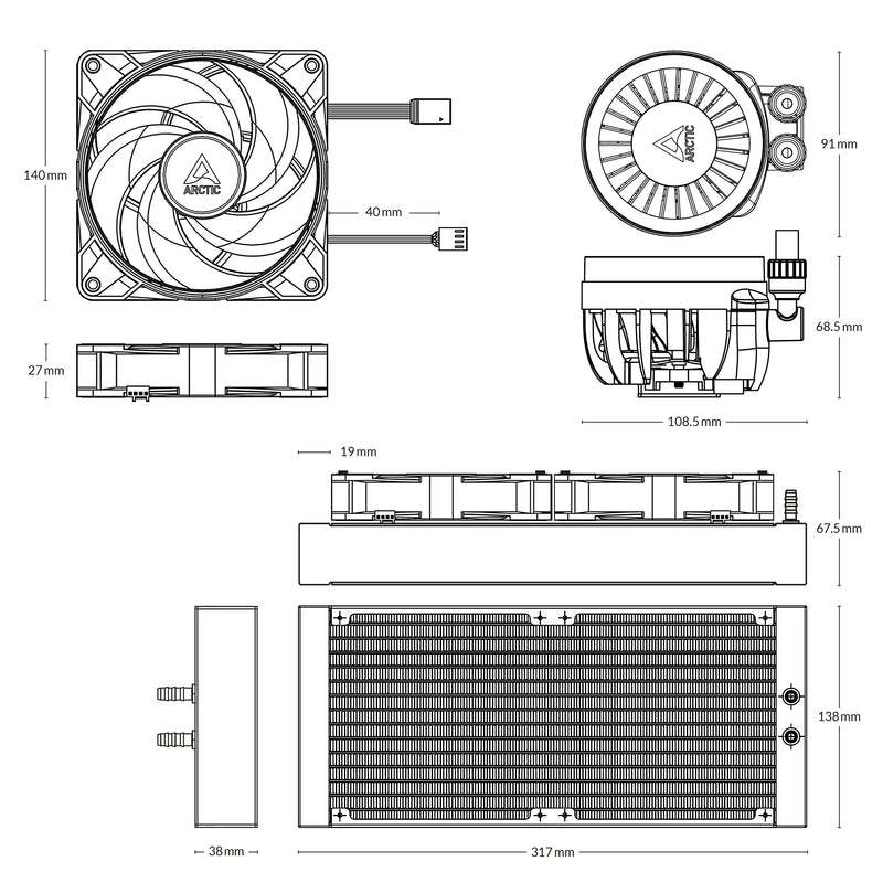 ARCTIC Liquid Freezer III 280 ARGB Liquid CPU Cooler