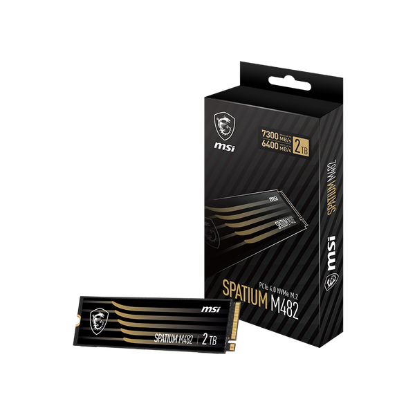 MSI 2TB SPATIUM M482 PCIe Gen4x4 NVMe M.2 SSD HD-M4822T