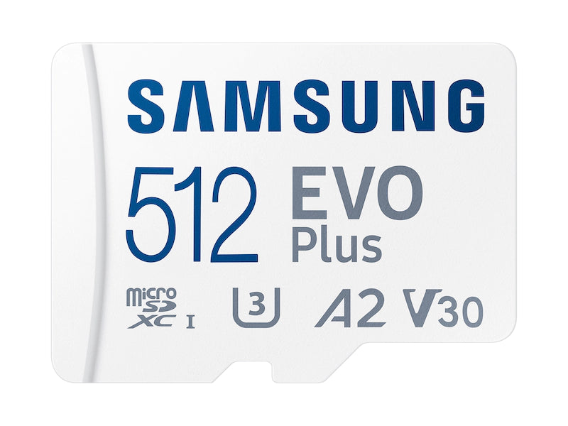 SAMSUNG 512GB EVO Plus microSDXC (A2, V30, UHS-I/U3, 130MB/s) MB-MC512KA 772-4504