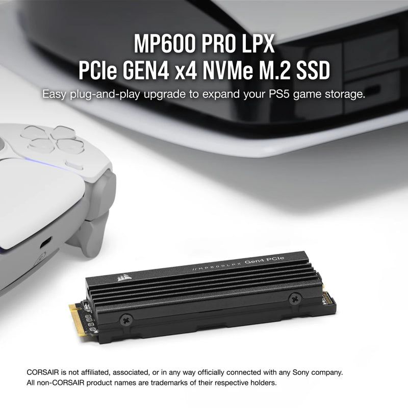 CORSAIR 8TB MP600 PRO LPX w/Heatsink CSSD-F8000GBMP600PLP M.2 2280 PCIe Gen4 x4 SSD