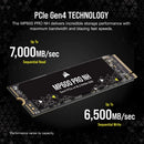 CORSAIR 2TB MP600 PRO NH CSSD-F2000GBMP600PNH M.2 2280 PCIe Gen4 x4 SSD
