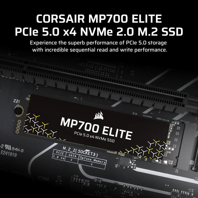 [New Year Promotion] CORSAIR 2TB MP700 ELITE CSSD-F2000GBMP700ENH PCIe 5.0 (Gen 5) x4 NVMe M.2 SSD