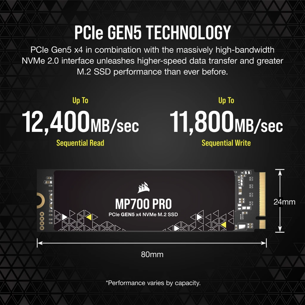 Corsair　MP700 PRO CSSD-F2000GBMP700PNH [ MP700 PRO SE with Air Cooler 2TB PCIe 5.0 x4 NVMe M.2 SSD