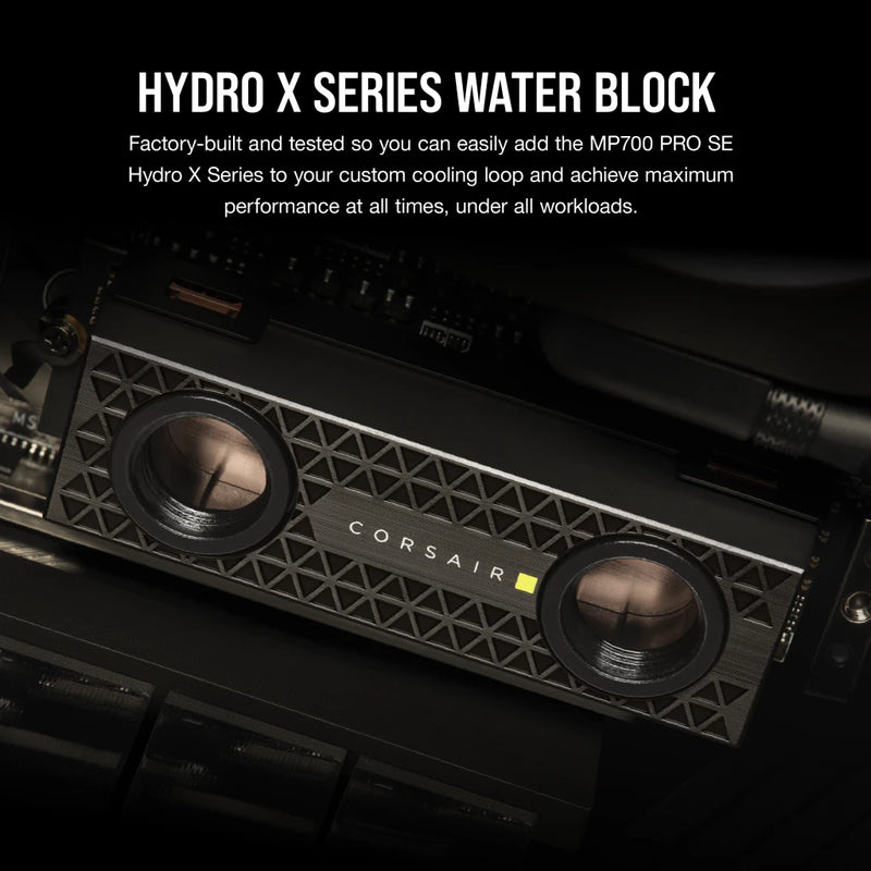 Corsair 2TB MP700 PRO SE Hydro X CSSD-F2000GBMP700PHXS PCIe 5.0 x4 NVMe M.2 SSD 