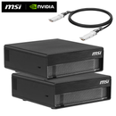 MSI EdgeXpert MS-C931 (1T)x2 (NVIDIA GB10, 128GB DDR5 Ram + 1TB SSD) 精巧桌上型 AI 超級電腦 (CS-MSC931A) x2部 + QSFP專用連接線