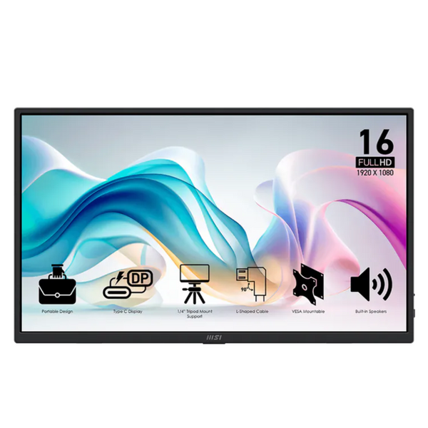 [最新產品] MSI 15.6" PRO MP165 E6 60Hz FHD IPS (16:9) 便攜式顯示器 MO-MP165E6