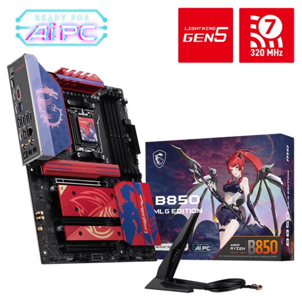 MSI B850 MLG 魔龍姬 EDITION Socket AM5 ATX Motherboard (MB-RB85MLG) *需要牛箱水板卡一起購買