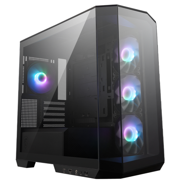 MSI MAG PANO 100R PZ Mid-Tower EATX Gaming Case supports back-plugged motherboard (CA-MPZ100R) 