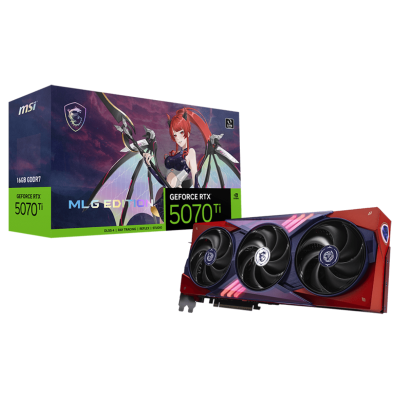 MSI GeForce RTX 5070 Ti 16G MLG 魔龍姬 EDITION OC (DI-N507TK1) *需要牛箱水板卡一起購買