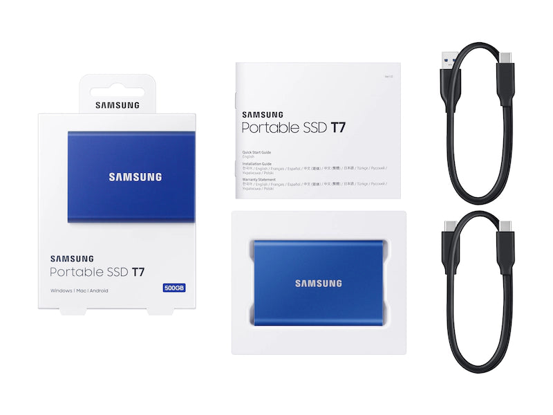 Samsung 2TB T7 Portable SSD 藍色 MU-PC2T0H/WW USB 3.2 Gen 2