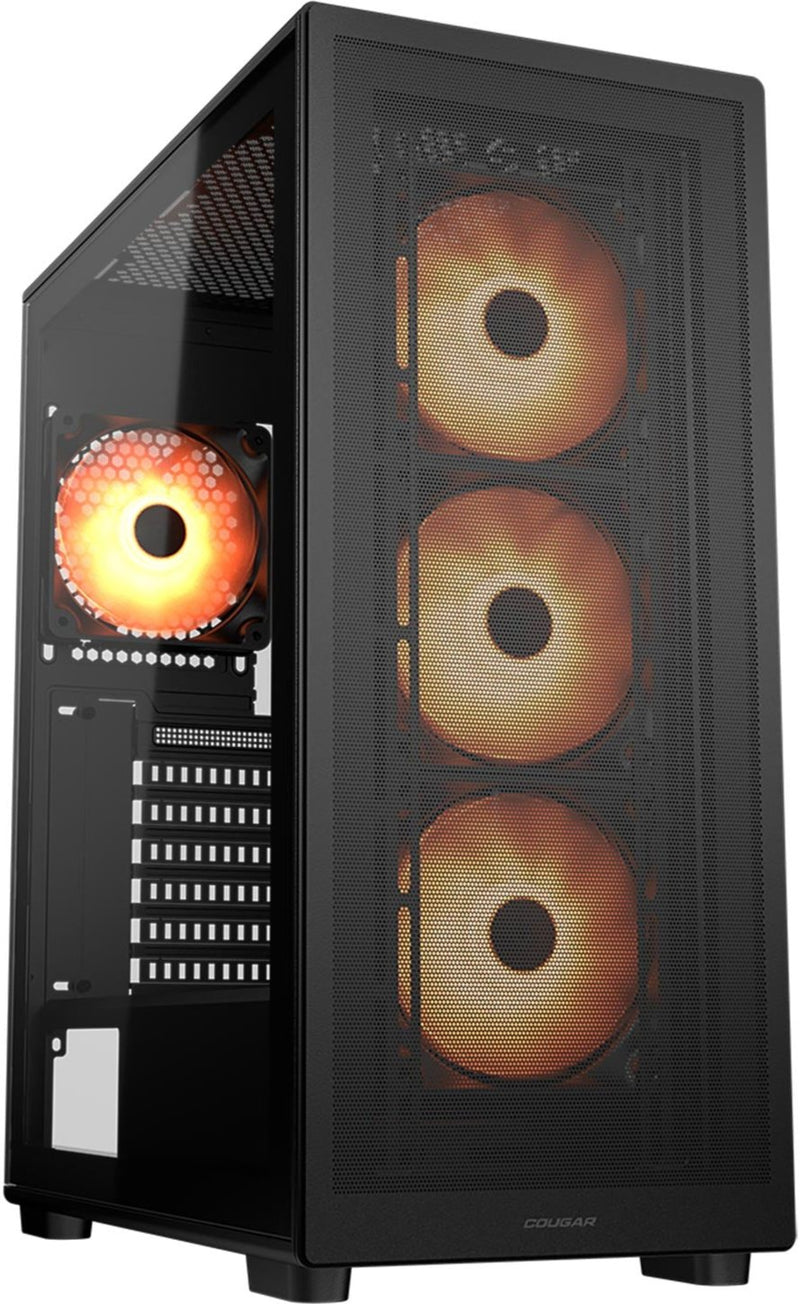 Cougar MX220 Black ARGB Tempered Glass ATX Case comes with 4 12cm ARGB fans pre-installed 
