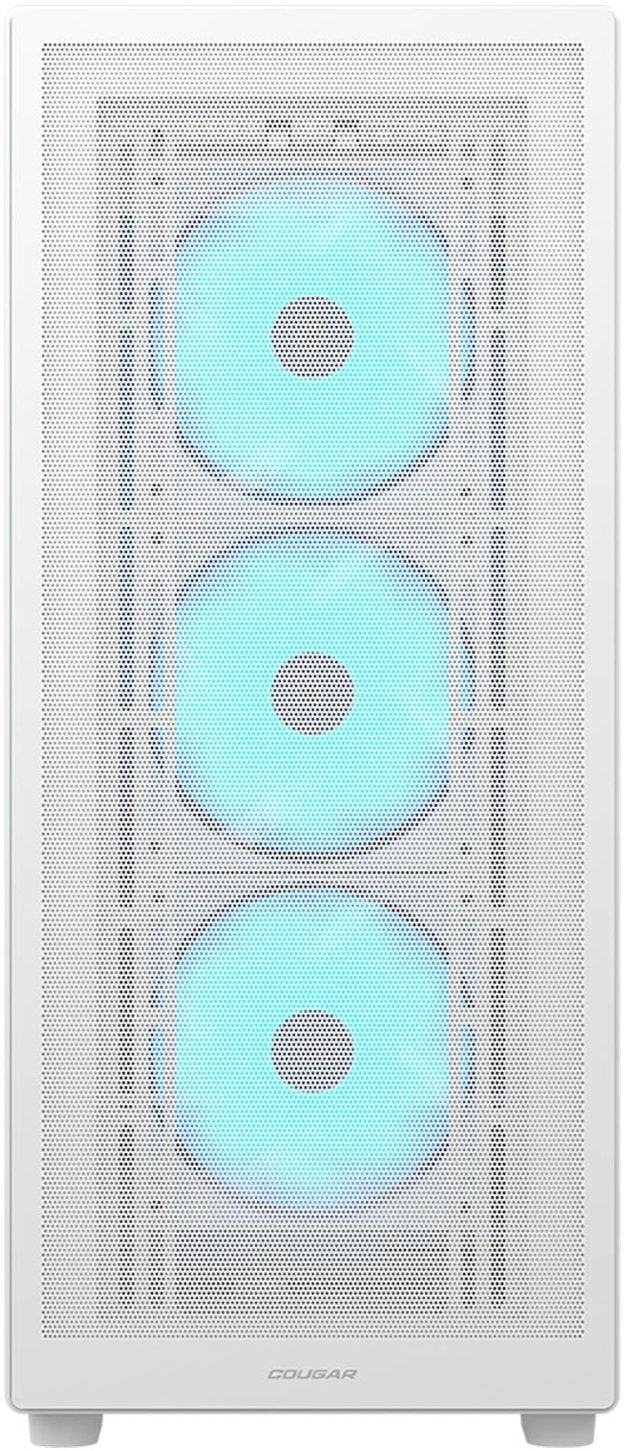 Cougar MX220 White ARGB Tempered Glass ATX Case comes with 4 12cm ARGB fans pre-installed 