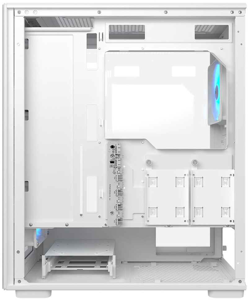 Cougar MX220 White ARGB Tempered Glass ATX Case comes with 4 12cm ARGB fans pre-installed 