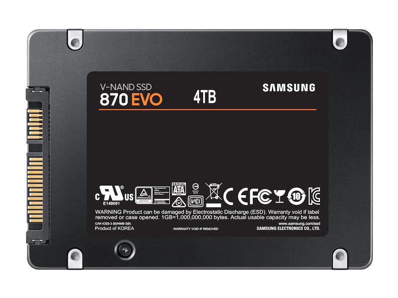 Samsung 4TB 870 EVO MZ-77E4T0BW 2.5" SATA 6Gb/s SSD