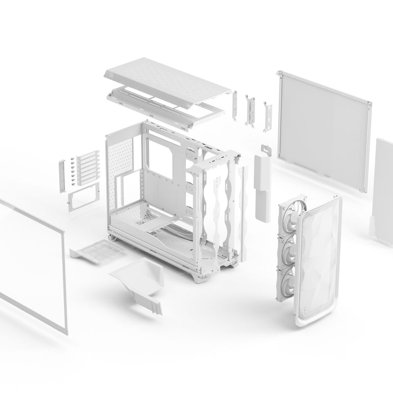 Fractal Design Meshify 3 XL White RGB TG Clear Tint ATX Case FD-C-MES3X-06