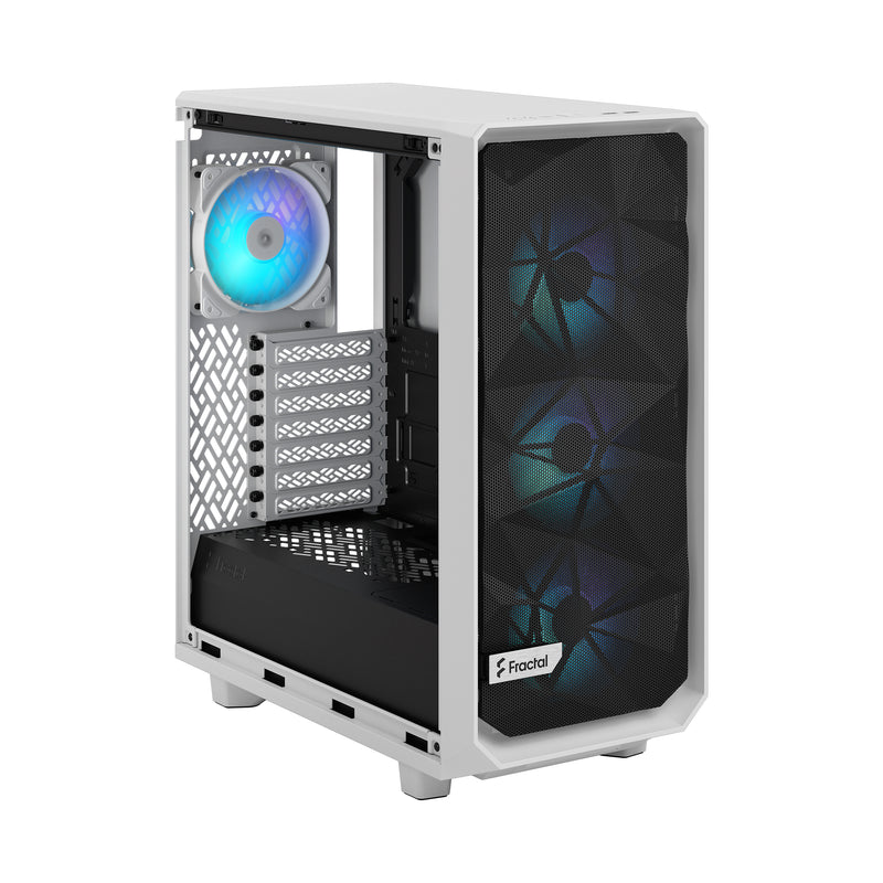Fractal Design Meshify 2 Compact RGB White Clear Tempered Glass ATX Case FD-C-MES2C-08