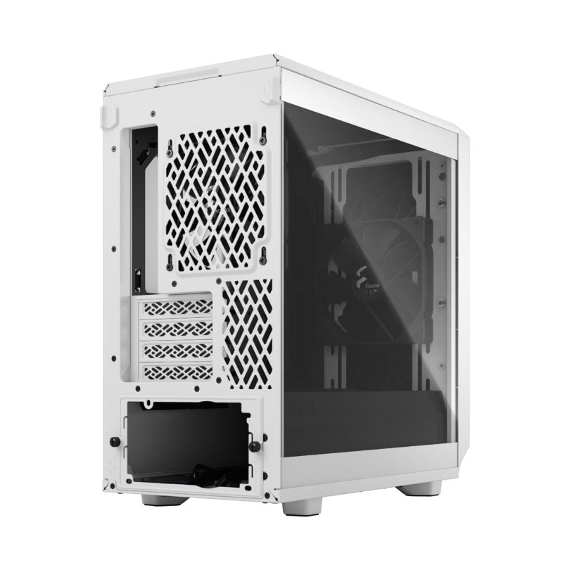 Meshify 2 Rear Side Fractal Design Meshify 2 Mini White TG Clear Tint MATX Case FD-C-MES2M