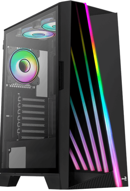 AeroCool Mirage ARGB Black Black Tempered Glass ATX Case 