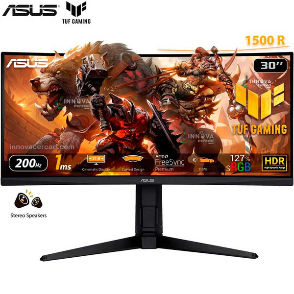 ASUS 29.5" TUF Gaming VG30VQL1A 200Hz 2560x1080 VA (21:9) Curved Gaming Monitor